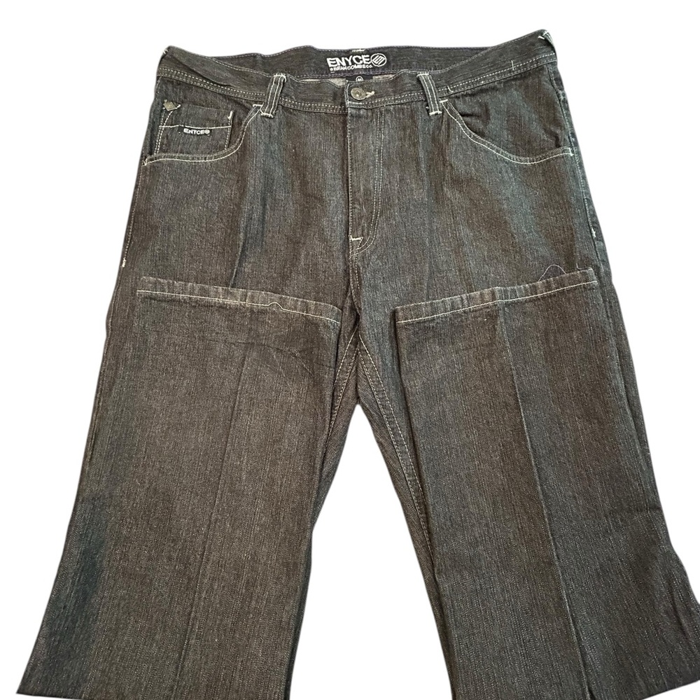 Enyce Men's Charcoal Y2K‎ Skater Grunge Jeans 40/34